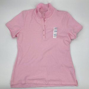 Old Navy Pink Polo Brand New Sz L
